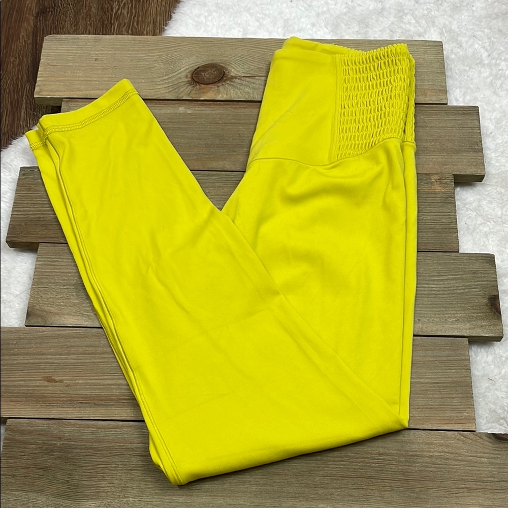 Offline by Aerie Real Me Smocked Legging Yellow Green